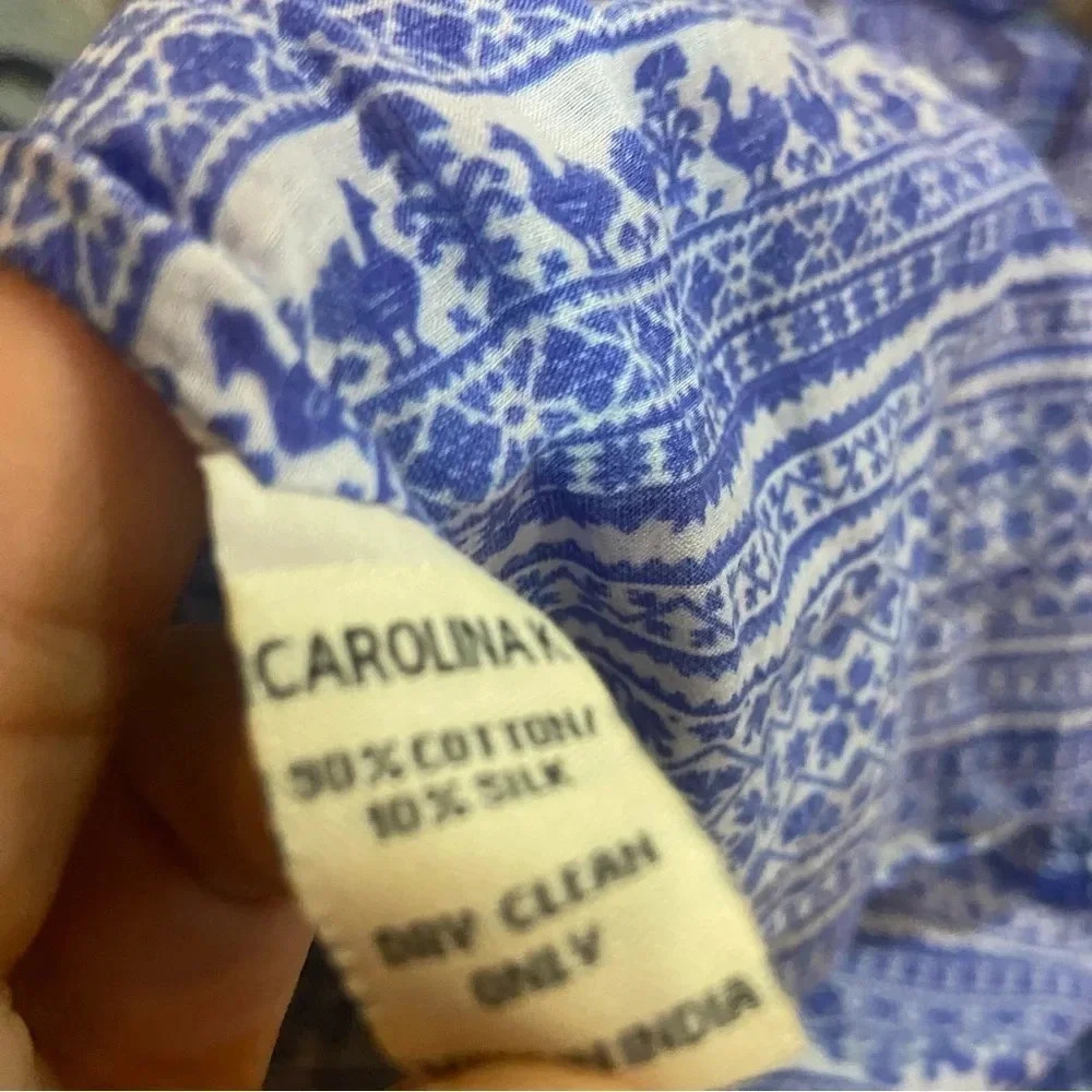 Carolina K 3 Way Dress Chicken Print Cotton /Silk Sz XS Maxi Skirt Dress - Picture 5 of 8
